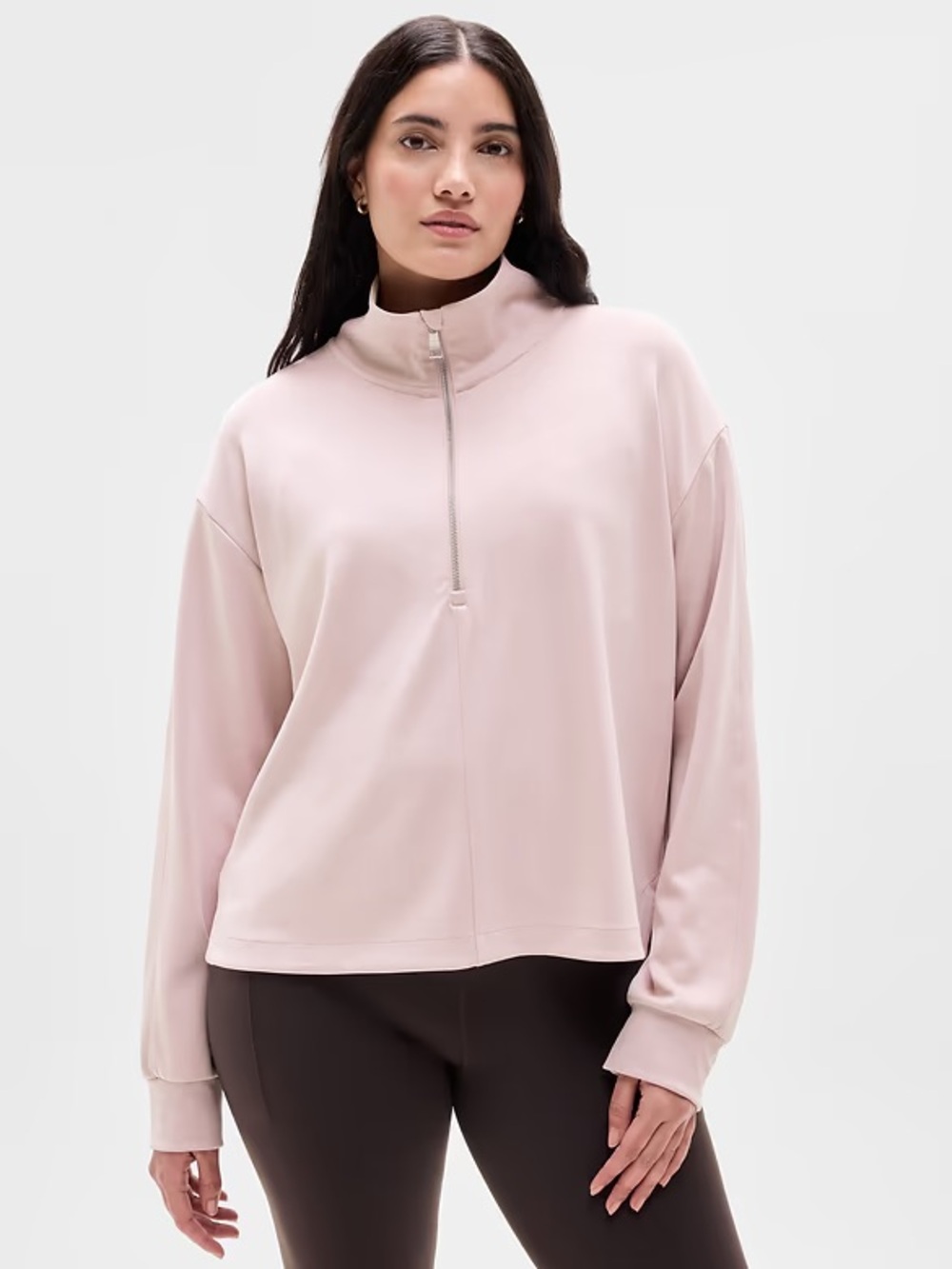 Athleta Seasoft Classic 1/4 Zip Sweatshirt Size S